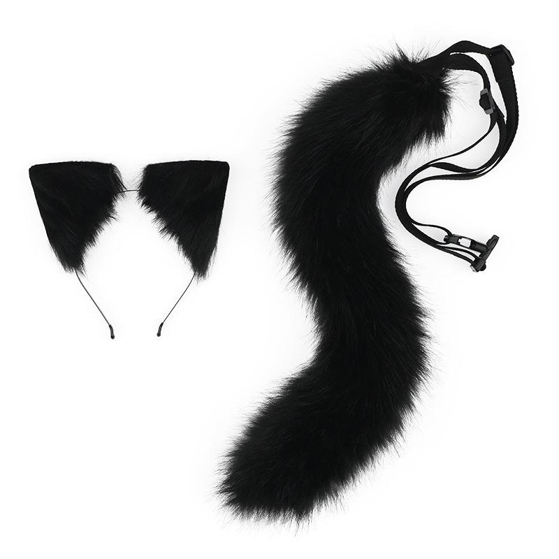 A piece of lolita jewelry, handmade imitation headband, upgraded animal ear tail accessories set.