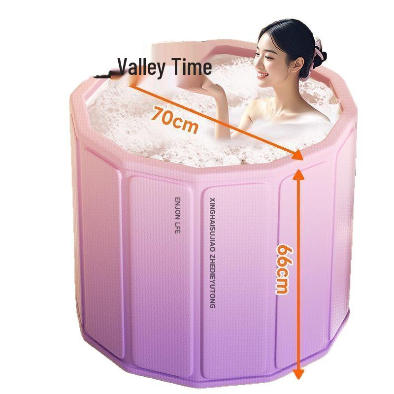 Collapsible Adult & Baby Bath Tub: Full Body Soak & Kiddie Pool 