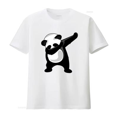 Dabbing Panda T Shirt for Casual Fashion Vintage Washed Stretched Top For Everyday Wear Unisex Fashion Soft Designer Clothes