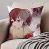 Romantic Mystery Japanese Anime EErased Cushion Cover Pillowcase Antidustmite Invisible Zipper Short Plush Sofa Cushion