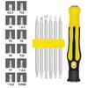 6-in-1 Magnetic Screwdriver Set Durable Precision Handheld for DIY Home Maintenance Cross Flat Bits Multifunctional Tools