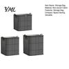 Reinforced Handle Storage Totes 3PCS Foldable Quilt Bins with Handles, Large Capacity Non-woven Fabric Clothing Bags Organizers, Space Saving Packing