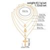 IngeSight.Z 6Pcs/Set HipHop Punk Jesus Cross Pendant Necklace Women Vintage Adjustable Gold Color Necklace Statement Y2K Jewelry