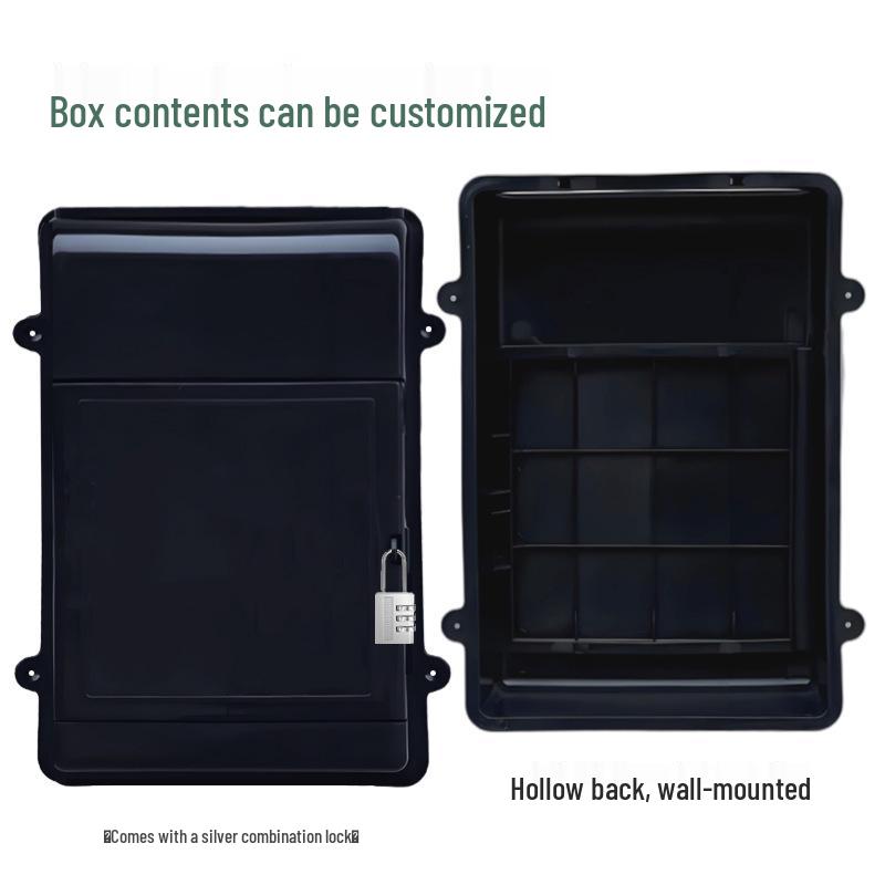 Compact Wall-Mounted Lockable Plastic Box for Mail, Complaints, Suggestions, and Milk
