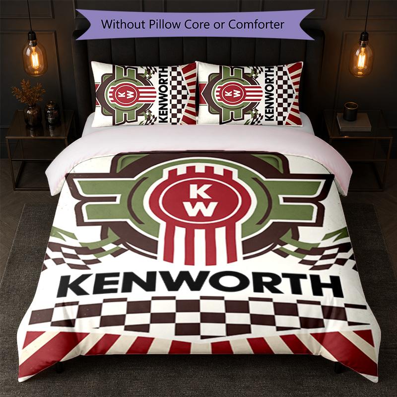 Kenworth Print 3-teiliges Bettwäsche-Set Bettbezug mit zwei Kissenbezügen Weiche Bettwäsche für Haushalt Schlafzimmer