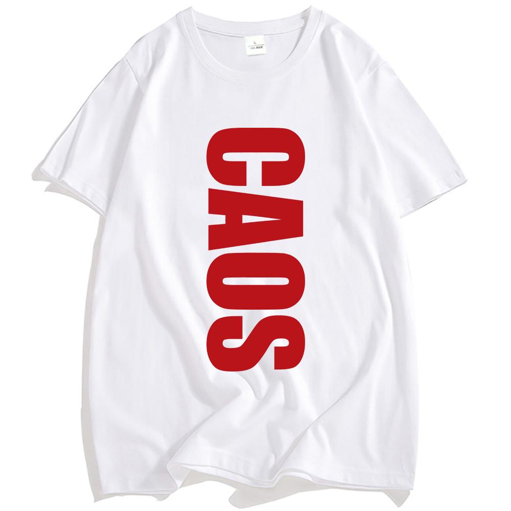 MIGUEL CAOS Album Print T-shirt Unisex Streetwear Hip Hop Short Sleeve Cotton Tshirts Letter Graphic Printing T Shirt