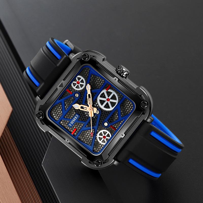 UTHAI BK150 Modische Herrenuhr mit hohlem Design, wasserdichte und leuchtende Quarzuhr, coole Uhr Geschenkuhren für Männer