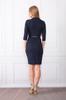 Women's Big Size Dress Button Detailed Belted Dress