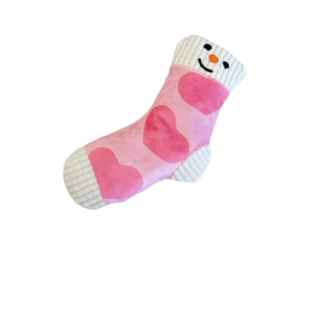 Funny Bite-Resistant Dog Food Leakage Socks Squeaker Colorful Dog Squeaker Chew Toy Cartoon Pet Plush Socks Toys Teeth Cleaning