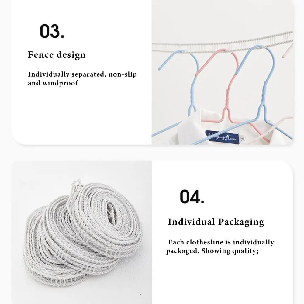 2PCS Space-Saving Outdoor Clothesline Portable Camping Hanger Rope Windproof Clothesline  Travel
