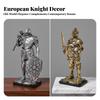 Metallic-LookLook Medieval Knight Figurine Nordic with Buckler