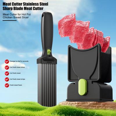 Frische Fleischschneider Cleaver Einstellbare Dicke Manueller Fleischschneider Tragbares Küchenwerkzeug