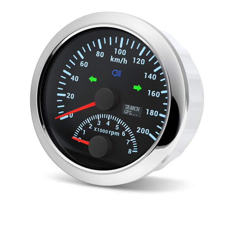 Waterproof 85mm GPS Speedometer Tachometer 0-8000 RPM 7 Colors Backlight Turn Signal Light For Marine Boat Car Universal 12V24V