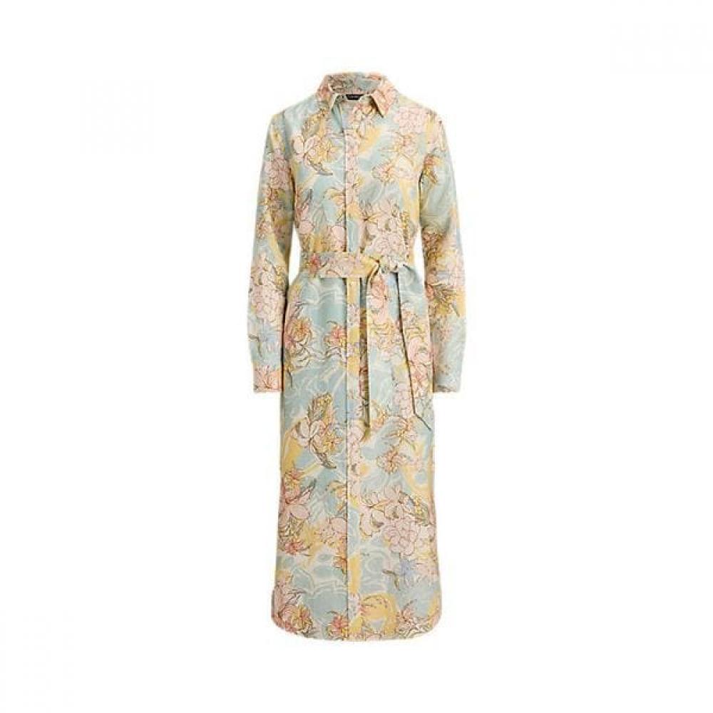 Lauren Ralph Lauren Floral Linen Shirt Dress Wmlrdrss6820229101 0