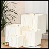 Kraft Paper Square Gift Bag with Handles Reusable Packaging Bags for Small Shopping Wedding Birthday Party Flower Bags Square Cake Tote Sacks 10pcs