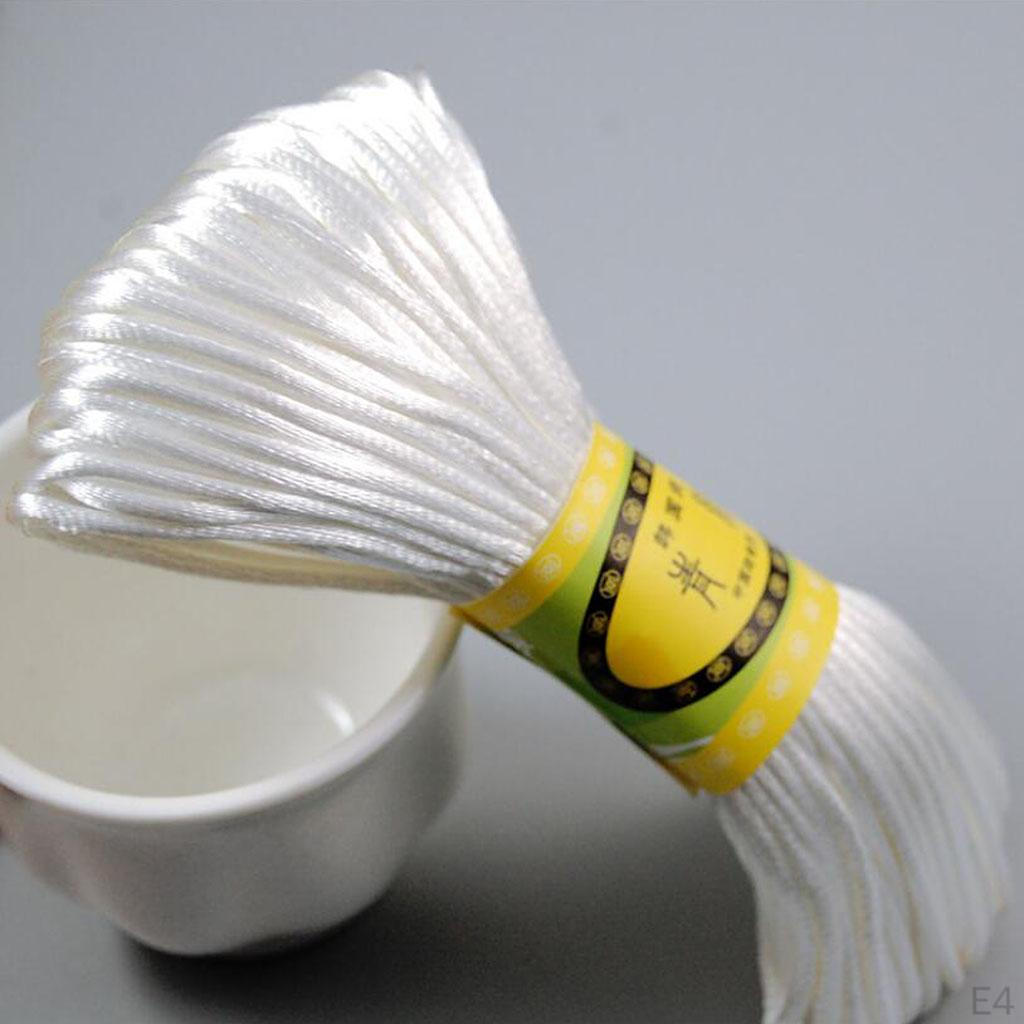2 Pieces Satin Nylon Cord String Knot Braiding Knitting Rope Thread