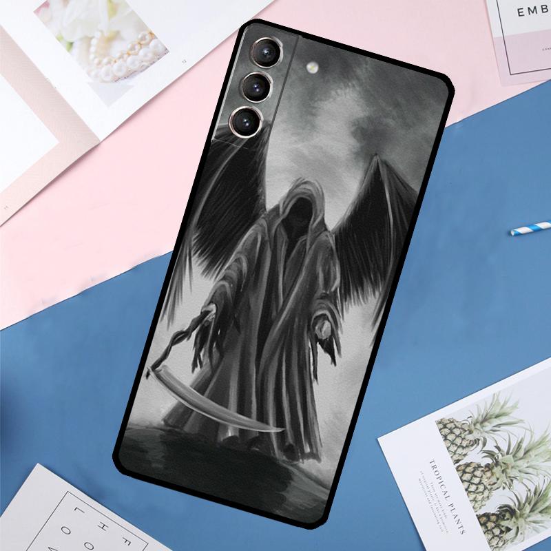 Death Grim Reaper Skull Case For Samsung Galaxy S25 Ultra S24 S23 S22 S21 Ultra S9 S10 Plus S23 FE S25 FE Back Cover