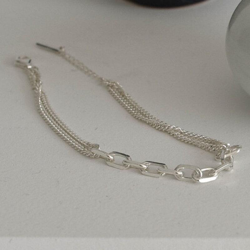 

Retro finger Level Anklet_SB128 (2color) SB128 Level Anklet Silver