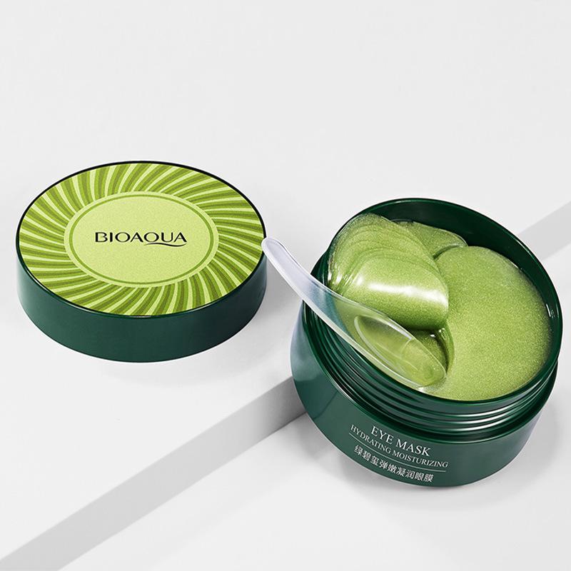 BIOAQUA Green Tourmaline Hydrating Eye Mask - Moisturizes, Reduces Dryness with Caviar Essence.