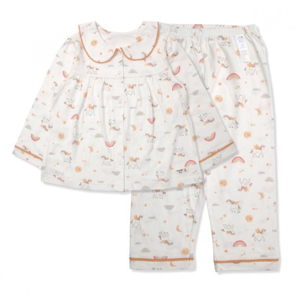Organicmom Unicorn Long Sleeve Kids Pajamas  Misssw09 110
