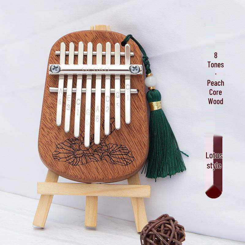 Gecko Wall-Mounted Mini Kalimba: 8-Tone Thumb Piano & Portable Musical Instrument