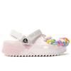 Crocs Hiker Clog Da Vinci Custom Special Shoe Case LUCKY Cloud Chain Decorative Buckle Simple Hiker Clogs Unisex Blue Pink White