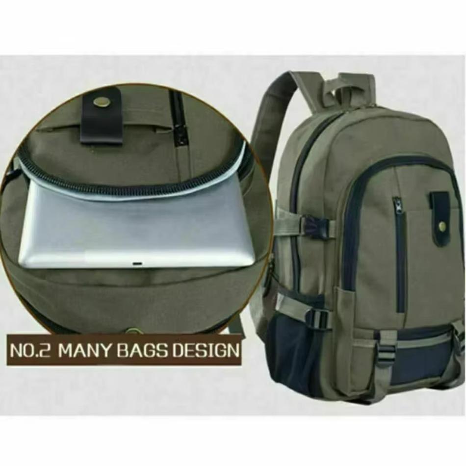 1 Stück Fabrik Neuankömmling Herren Rucksack Lässig Reise Rucksack Vintage Canvas Große Kapazität Studenten Rucksack Tasche