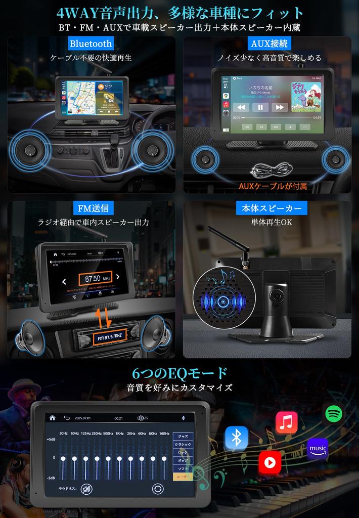 URVOLAX Wireless Backup Camera Monitor Set Wireless Android and Mirroring Truck No Wiring Backup Monitor with Truck Smartphone Music and Digital