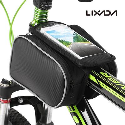 Lixada Predný rám bicykla s dotykovým displejom Taška na telefón Horský bicykel Cyklistika s dvojitým puzdrom