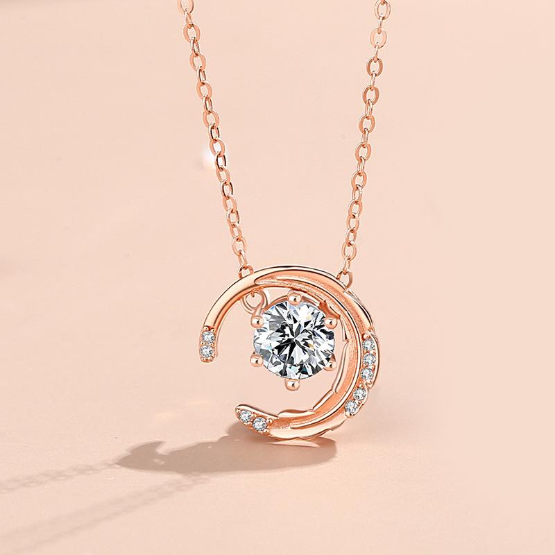 

Танциз S925 стерлингового серебра Роскошное индивидуальное ожерелье с подвеской женское классическое ожерелье прилива розового золота