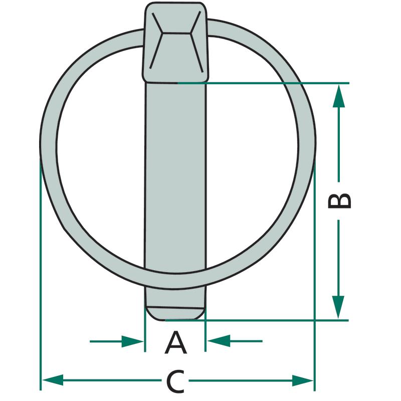Latch Pin for Szafir KM 228 Lawn Mower 20023275