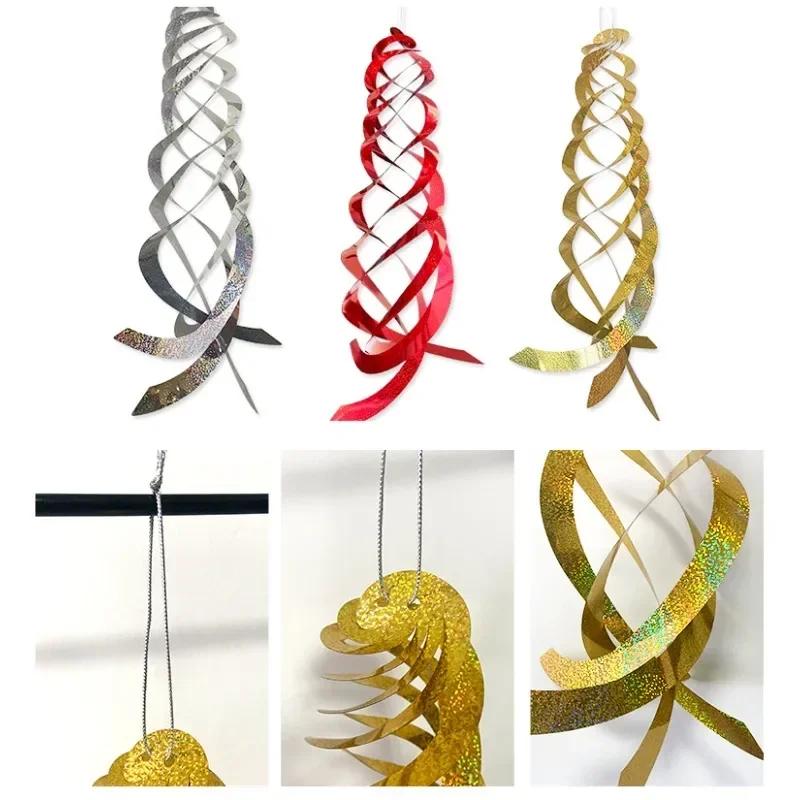 Hangable Radar Reflective Bird Repellent - Silver Spiral Wind Spinner - Effective Bird Deterrent for Gardens Chase Birds