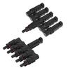 2Pcs Branch Connector 5 To 1 Photovoltaic Cable Connecting Pipe for Solar Energy Panel