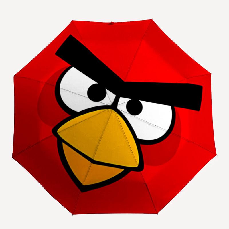 

1 шт. Автоматична складана парасолька Angry Birds, вітростійка конструкція з 8 спицями, легка дорожня парасолька для жінок/чоловіків 05