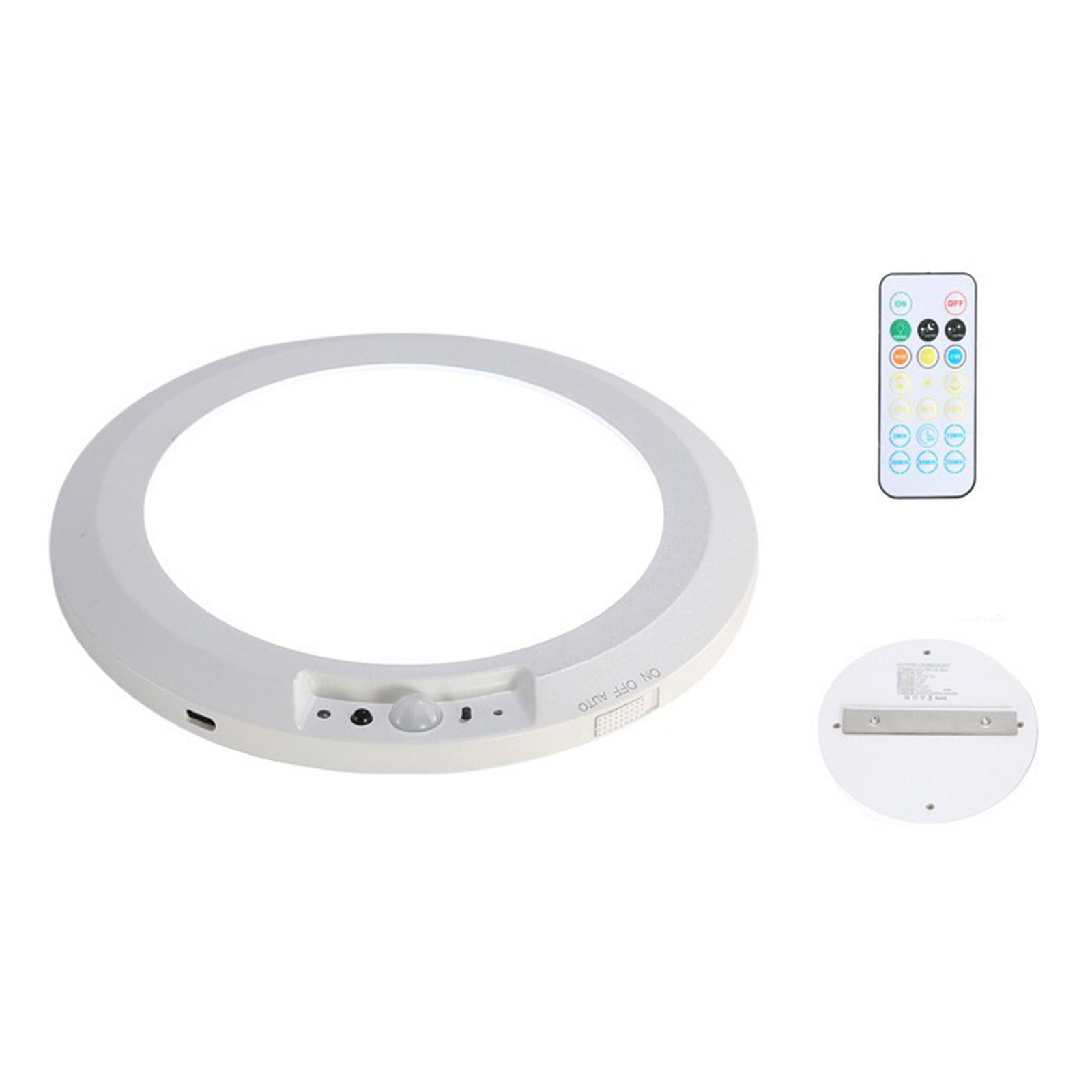 

Rechargeable Ceiling Light with Motion Sensor Three-Level Dimming Magnetic Installation Remote Control Upgrade Version Indoor Lighting One Size білий