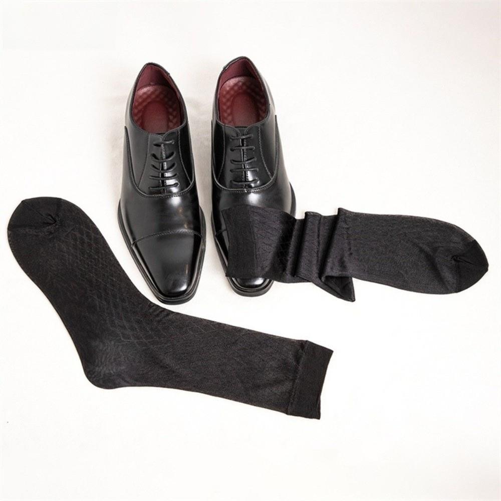 Grid Dress Socks Strip Thin Socks Elastic Men's Socks  Gentlemen