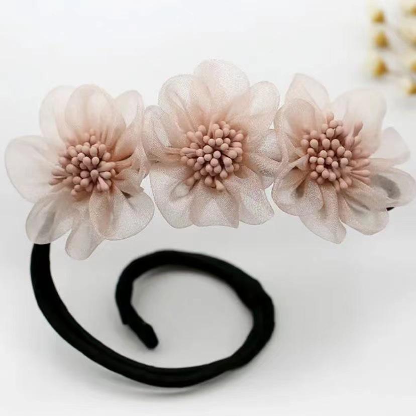 

Палочка для волос с шелковым цветком в корейском стиле - Нежный инструмент для причесок пучок без повреждений.