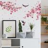 Wall stickers featuring cherry blossoms and pink perfect for interiors and Modern waterproof wallpaper stickers with removable DIY wall decor for and