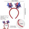 4th of July Headband Independence Day Hair Accessories Patriotic Party Hair Supplies USA Flag Star Design Blue Red Ribbon Stars Hair Decoration Cute