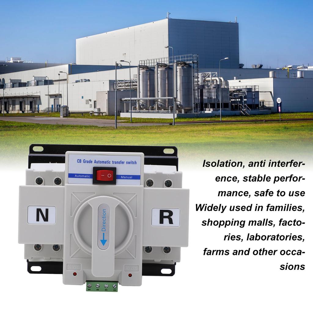 Dual Power Automatic Transfer Switch 2P Automatic Transfer Switch for Home Industry 63A