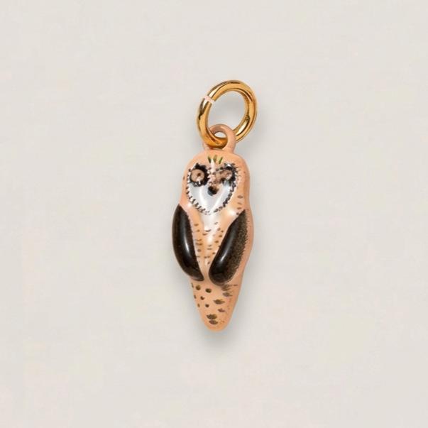 New Arrival Natural Animal & Mushroom Pendant, DIY 18K Gold Oil Painting with Color Retention