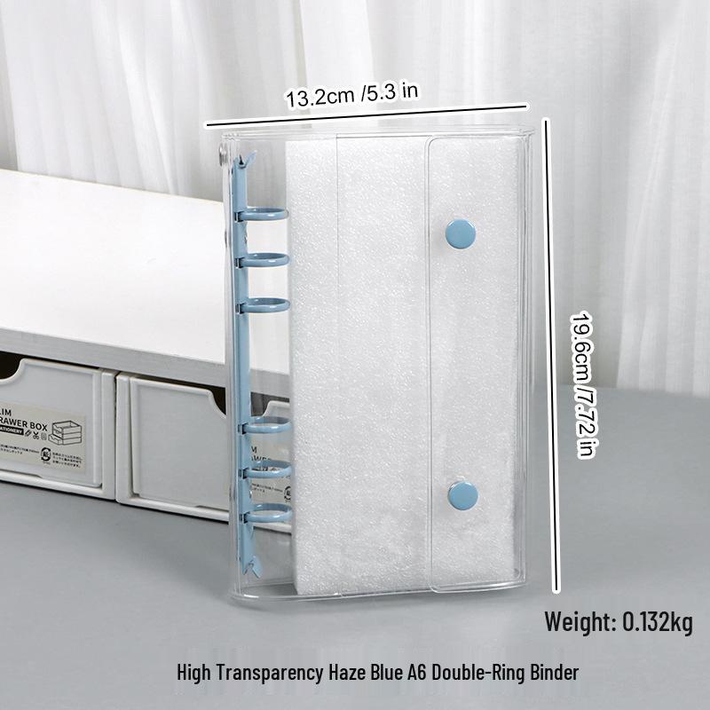 M5 Transparent PVC Binder Cover for A6/A7 Photocards & Stickers
