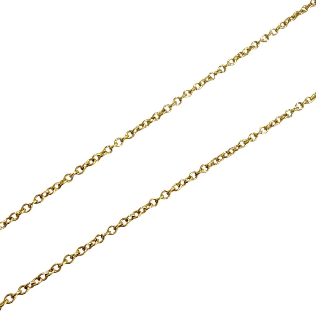 Great TIFFANY&Co. Necklace By the Yard 1P Diamond Setting Diameter Approximately Used
