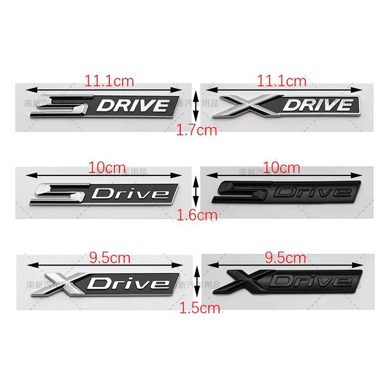 ABS Car XDrive SDrive Logo Emblem Badge Rear Boot Trunk Sticker Side Fender Decals For BMW 3 4 5 6 7 Series X1 X3 X5 X6 M3