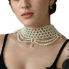 Stylish Layer Pearls Necklace Versatile Fashion Accessory Can Pair Casual Outfits Professional Attire Effortlessly