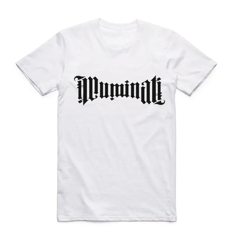 2019 Neue Mode Herren Print Vertraue Niemandem Illuminati Allsehendes Auge T-Shirt Kurzarm O-Ausschnitt Sommer Cooles Top T-Shirt
