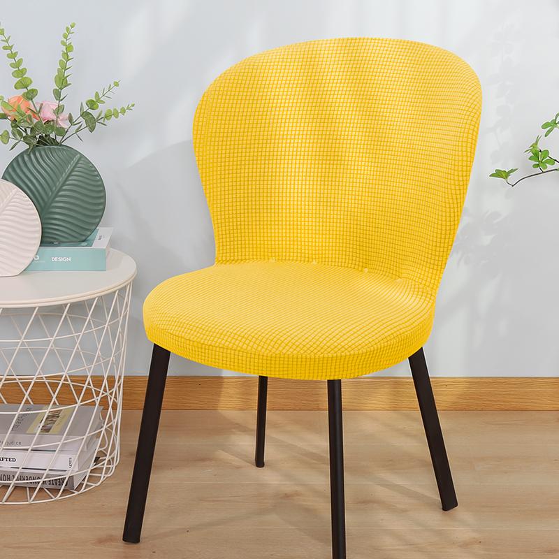 Semi-circular Arc Type Chair Cover Elastic Small Stool Slipcovers Single Low Back Dining Chairs Covers Seat Cover Home Decor
