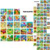 Kindergarten Wooden Puzzle Cards Animal And Transportation Themes Educational Toy For Kids