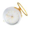 Desktop Alarm Clock Students Dormitory Mini Alarm Clock Ornaments Simple Metal Desktop Clock White