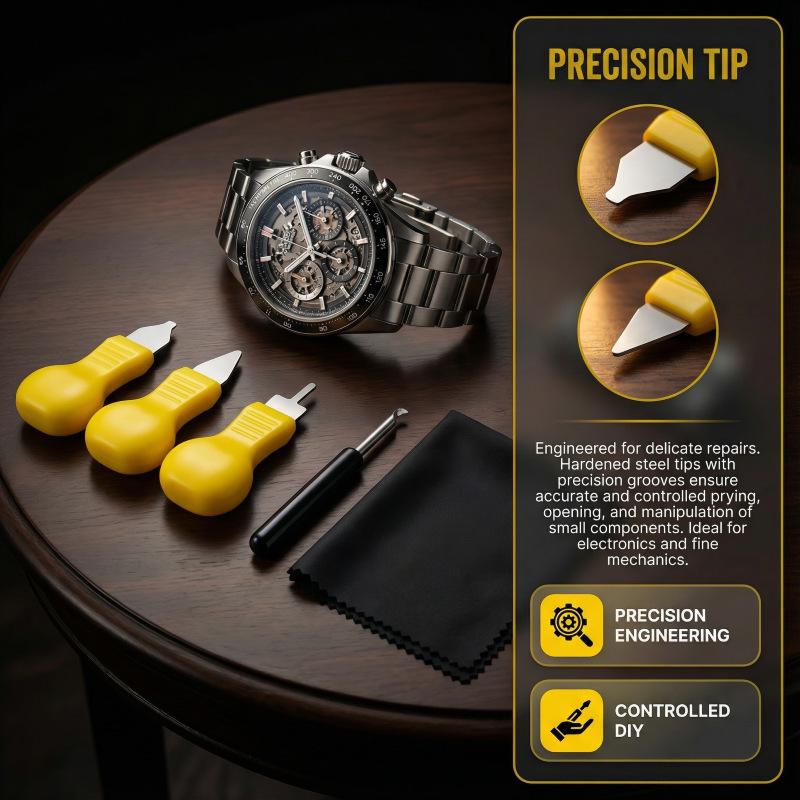 Multifunctional Watch Repair Tool Set with Pry Bar & Case Back Opener